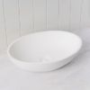 Above Counter Curved Oval Basin Matte White