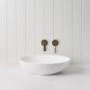 Above Counter Curved Oval Basin Matte White