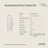 Aluminium Tile Insert Strip Drain - Cut to size - 2M Stainless Steel