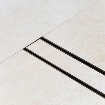 Aluminium Tile Insert Strip Drain - Cut to size - 1M Antique Brass