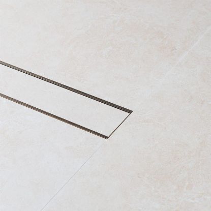 Aluminium Tile Insert Strip Drain - Cut to size - 2M Antique Brass