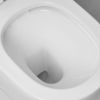 Angled In-Wall Toilet With Round Warm Brushed Nickel Buttons