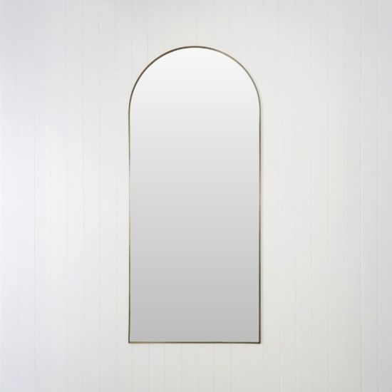 Arch Full Length Mirror Antique Brass