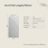 Arch Full Length Mirror Stainless Steel