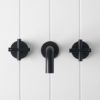 Wall spout + Cross taps Matte Black