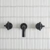Wall spout + Cross taps Matte Black