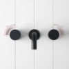 Wall Spout + Round Wall Taps Matte Black