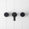 Wall Spout + Round Wall Taps Matte Black
