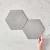 Bells Beach Charcoal Encaustic Look Hexagon Tile