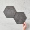 Brighton Beach Black Encaustic Look Hexagon Tile