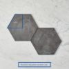 Brighton Beach Black Encaustic Look Hexagon Tile