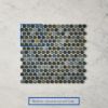 Broadwater Dark Blue Mix Gloss Penny Round Mosaic Tile