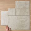 Byron French Pattern Travertine Look Ivory Matte Tile