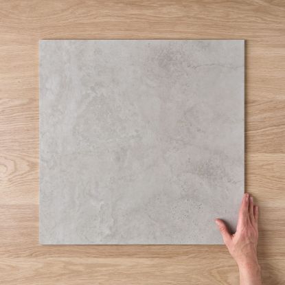 Byron Travertine Look Grey Matte Tile 600x600mm