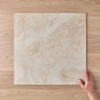 Byron Travertine Look Sand Matte Tile 600x600mm
