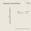 Cabinetry Pull 400mm Brushed Brass