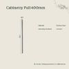 Cabinetry Pull 400mm Stainless Steel