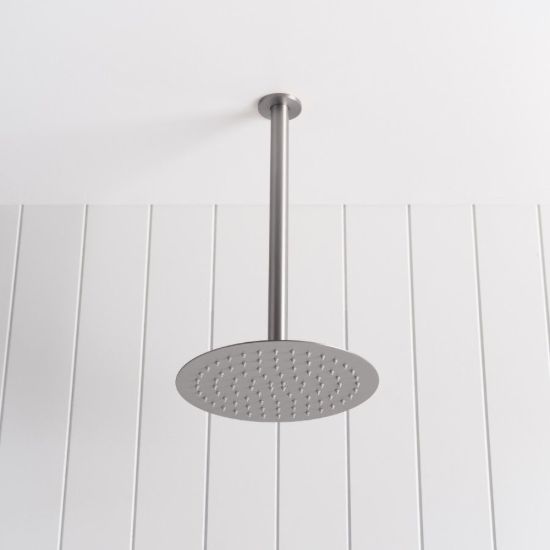 Ceiling Shower Arm and Head Stainless Steel
