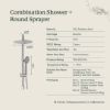 Combination Shower + Round Sprayer Warm Brushed Nickel