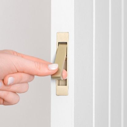 Concealed Hook Pull Handle Warm Brushed Nickel