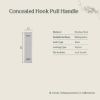 Concealed Hook Pull Handle Warm Brushed Nickel