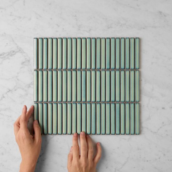 Coogee Antique Sage Green Kit Kat Mosaic Tile