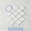 Coral Bay Gloss White Fish Scale Tile