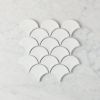Coral Bay Gloss White Fish Scale Tile
