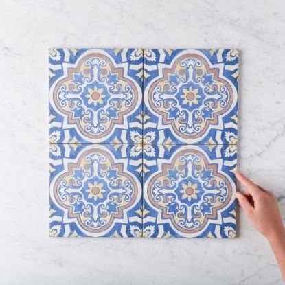 Cowra Blue Encaustic Look Tile