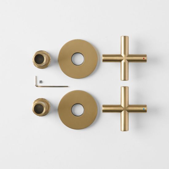 Cross Taps Trim Kit Brushed Brass