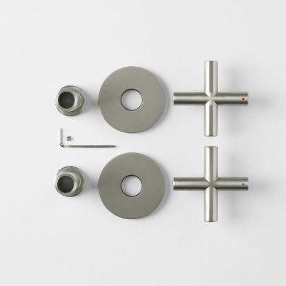 Cross Taps Trim Kit Stainless Steel