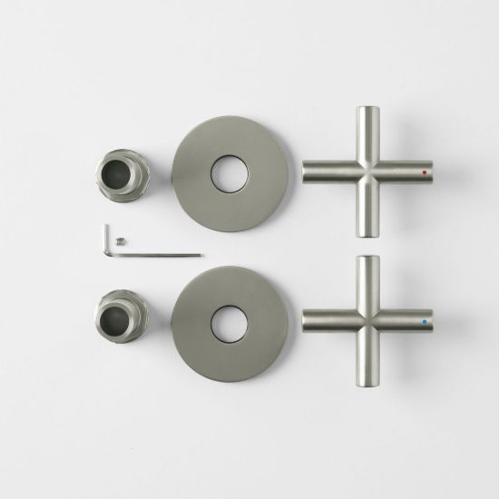 Cross Taps Trim Kit Stainless Steel