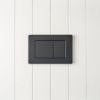 Curved In-Wall Toilet With Rectangle Matte Black Buttons