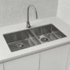 Double Bowl Sink 855x450mm Stainless Steel