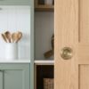 Flush Pull Round Antique Brass