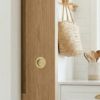 Flush Pull Round Brushed Brass