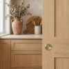 Flush Pull Round Warm Brushed Nickel