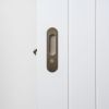 Flush Pull with Lock Antique Brass