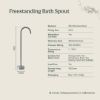 Freestanding Bath Spout Stainless Steel