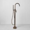 Freestanding Bath Spout + Straight Hand Shower Antique Brass