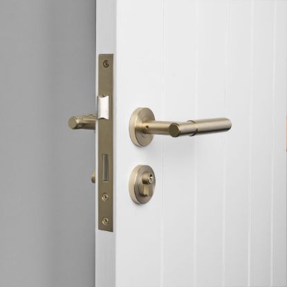 Front Door Lock Set Warm Brushed Nickel