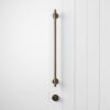 Front Door Double Side Pull Handle with Lock Set Antique Brass