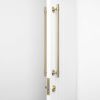 Front Door Double Side Pull Handle with Lock Set Warm Brushed Nickel