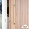 Front Door Double Side Pull Handle with Lock Set Warm Brushed Nickel