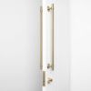 Front Door Double Side Pull Handle with Lock Set Warm Brushed Nickel