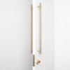Front Door Double Side Pull Handle with Lock Set Warm Brushed Nickel