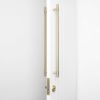 Front Door Double Side Pull Handle with Lock Set Warm Brushed Nickel