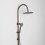 Gooseneck Combination Shower + Round Sprayer Antique Brass
