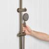 Gooseneck Combination Shower + Round Sprayer Antique Brass