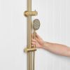 Gooseneck Combination Shower + Round Sprayer Brushed Brass